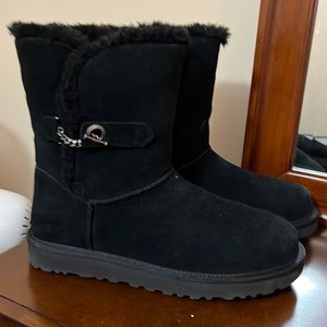Womens Ugg Estera UGGplush Black Furlined Boot Size 10 *ONLY WORN ONCE*